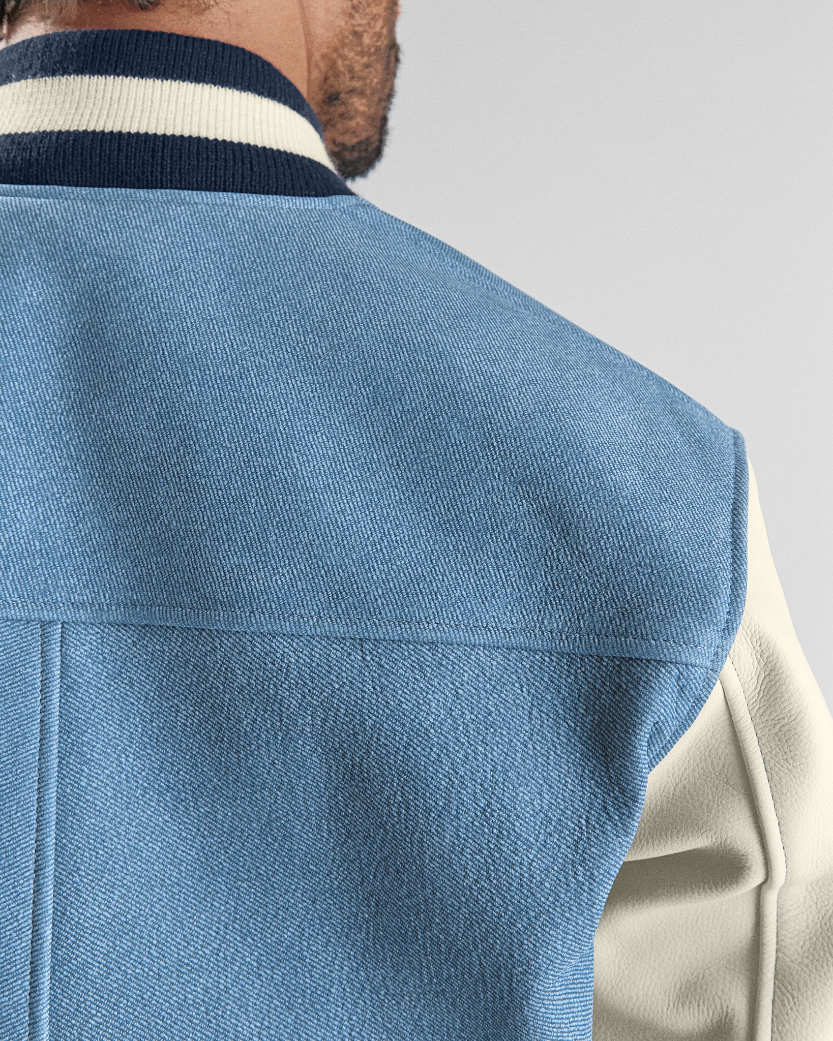 THE WELDON - Indigo/Stone "Denim" Leather Classic Fit - Image 5