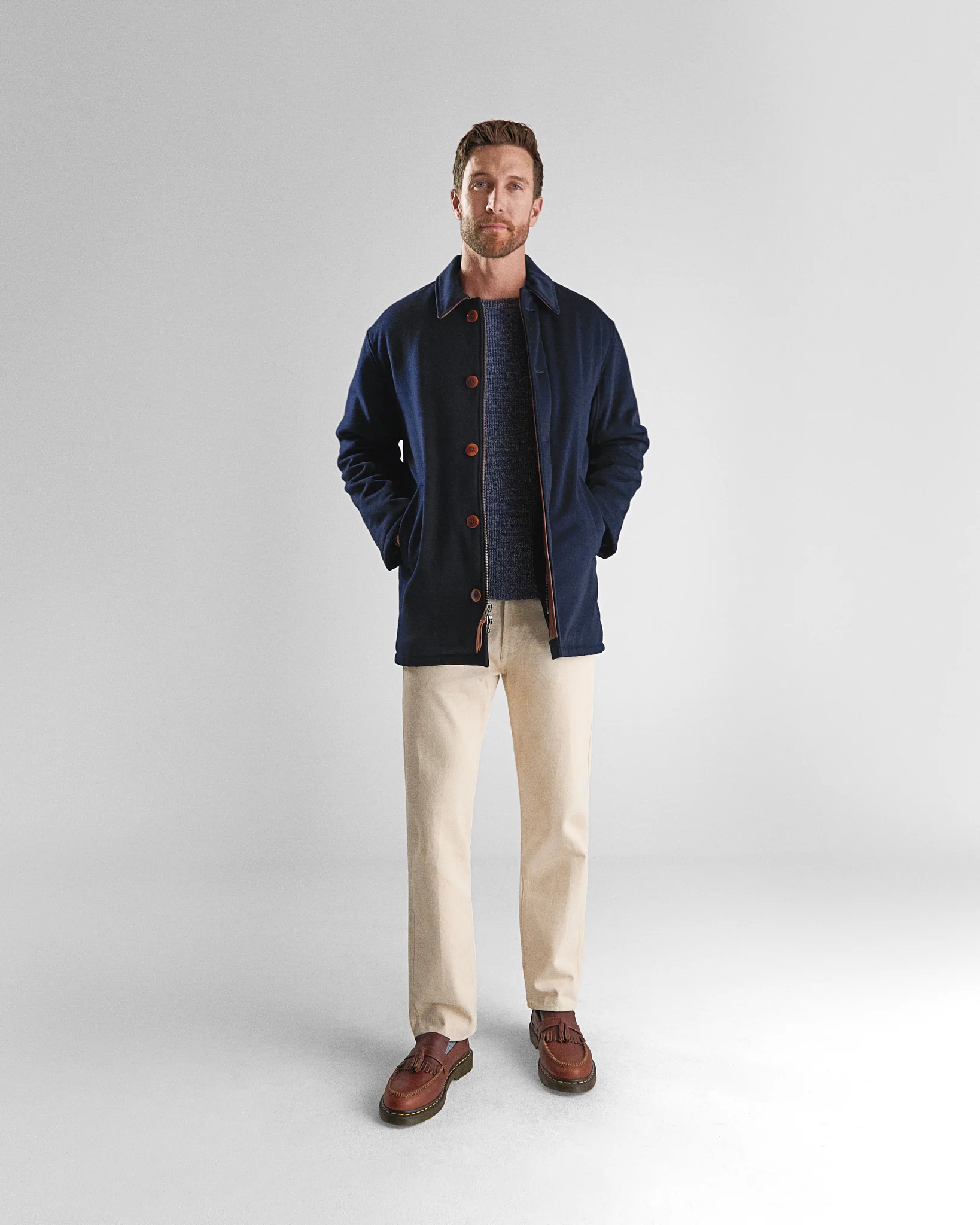 THE CAMBRIDGE - Navy Lux Wool Classic Fit - Image 3